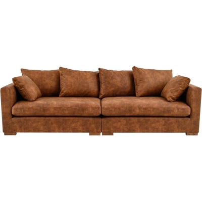 Scandic Кафяв диван от изкуствена кожа 266 cm Hamburg - Scandic (17086SN PREST24)