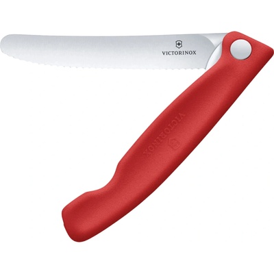 Victorinox Nôž na ovocie/zeleninu, 11cm, skladací, zubkovaný, červený 6.7831.FC1