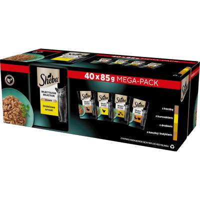Sheba Selection Select Slices Poultry Flavours пакетчета 40x85g
