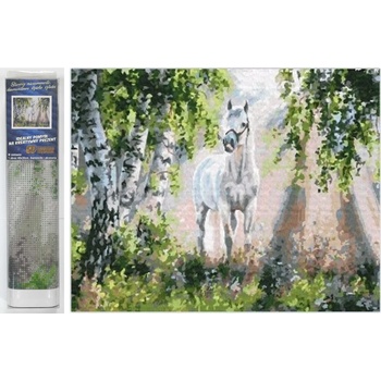 Norimpex - Puzzle Diamant painting: White horse 30x40 cm - 1 - 39 piese