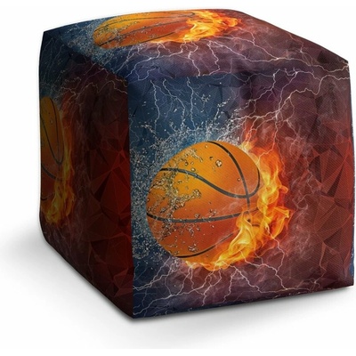 Sablio Taburet Cube Basketbalový míč: 40x40x40 cm