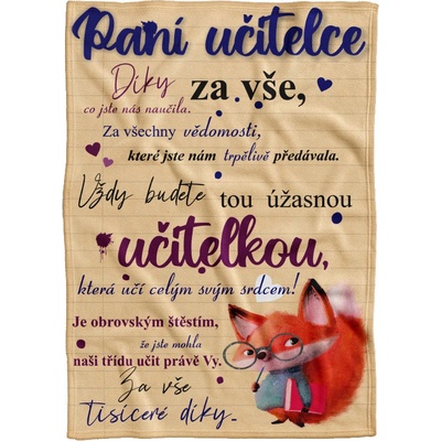 Impar Deka Paní učitelce liška 200x140
