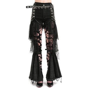 Devil fashion дамски къси панталони DEVIL FASHION - Black Gothic Punk Spider - PT254