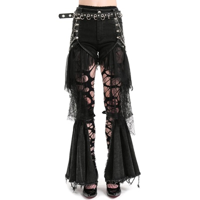 Devil fashion дамски къси панталони DEVIL FASHION - Black Gothic Punk Spider - PT254