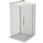 Mexen Rox-3S тристенна плъзгаща се душ кабина 110 x 110 см, прозрачна, златна - 8C2-110-110-50-00-3S (8C2-110-110-50-00-3S)