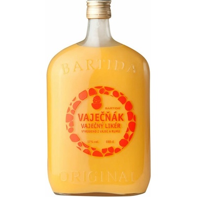 Bartida Originál Vaječný Likér 17% 1 l (čistá fľaša)