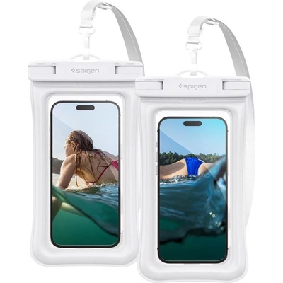 Púzdro Spigen Aqua Shield WaterProof Floating Case A610 2 Pack, biele