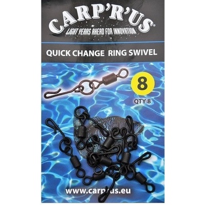 Carp ´R´ Us Obratlík Quick Change Ring Swivel veľ.8 8 ks