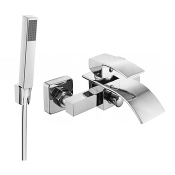 Mexen Aries R77 смесител за вана с душ комплект, хром - 74483R77-00 (74483R77-00)