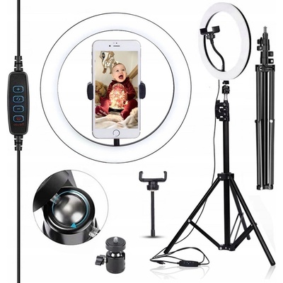 MG Selfie Ring Fill kruhové LED světlo 10'' stativ 1,8 m černé MG221584 – Zboží Mobilmania