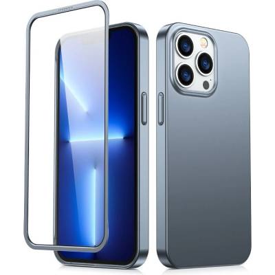 JOYROOM 360° кейс + протектор от закалено стъкло Joyroom за Apple iPhone 13 Pro+, Сив (JR-BP935 tranish)