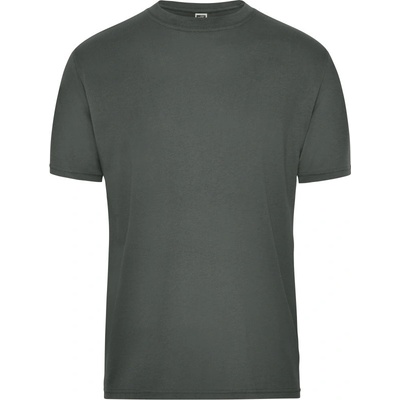 James & Nicholson tričko JN 1808 Solid z bio bavlny krátký rukáv pánské COT02180867000-dark grey