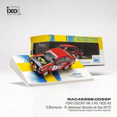 Ford Escort MK II RS 1800Legend Boucles de Spa 2010 3 BlomqvistJakobsson IXO 1:43
