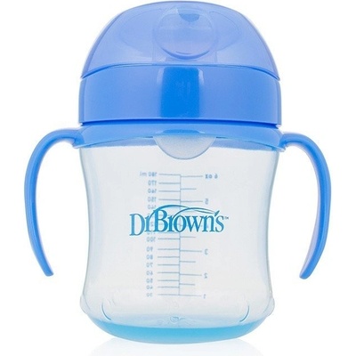 Dr.Brown´s hrnček s mäkkým náustkom 180ml modrý