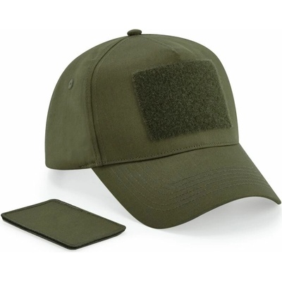 Beechfield B638 5 panelová s nášivkou 53.0638 military green