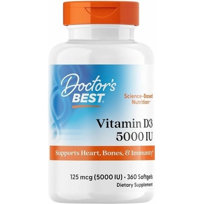 Doctor's Best Vitamin D3 5000 IU 360 kapsúl