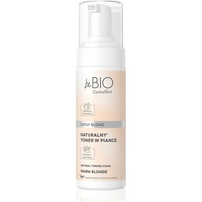 beBIO Natural Foam Toner Warm Blonde tónovací pěna na vlasy 120 ml