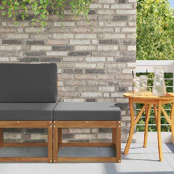 vidaXL Външна табуретка Солидно акациево дърво Естествен (900451)