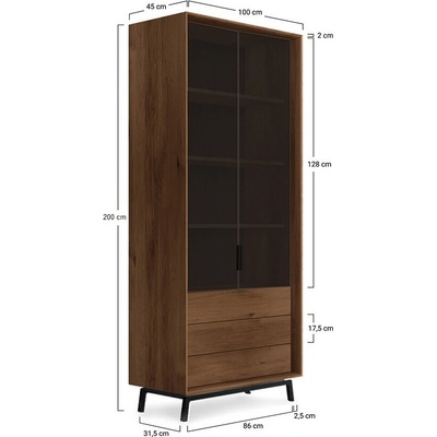 Massivo.cz Modern Loft 2d/3s dekor Tabacco / dub masiv