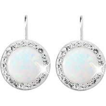JSB Bijoux Opály s krištáľovými kameňmi Swarovski White 92400025wh (Ag 925/1000, 2,1 g)