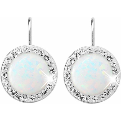 JSB Bijoux Opály s krištáľovými kameňmi Swarovski White 92400025wh (Ag 925/1000, 2,1 g)