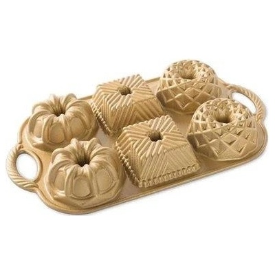 Nordic Ware forma na mini bábovky 1,4 l/6 ks zlatá