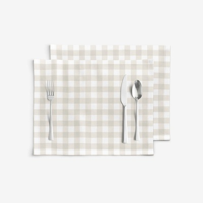Goldea prestieranie 100% bavlnené plátno - latte kocky 2ks 30 x 40 cm