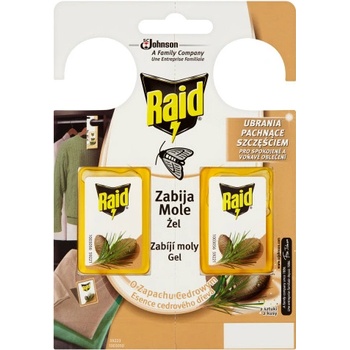 Raid háček proti šatním molům s vůní cedru 2 ks