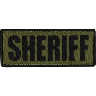 CONDOR OUTDOOR nášivka SHERIFF 12,7 x 5 cm ČIERNA