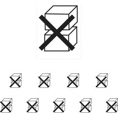 Walteco Nestohovat/Do not stack - piktogram, 70x100mm, samolepka Množství: 10 ks , 20122BP2