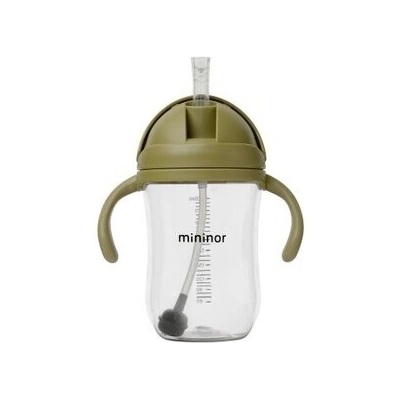 Mininor lahev s brčkem Tritan 330 ml Moss Green