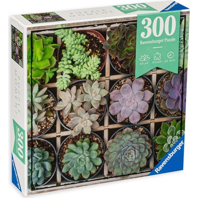 Ravensburger Пъзел Ravensburger от 300 части - Зелени цветя (12967)