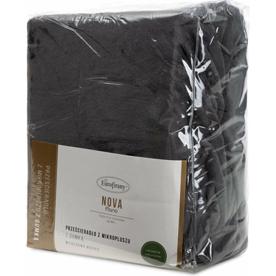 Eurofirany fleece prestieradlo flano sivé 140x200