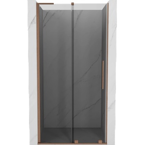 Mexen Velar L плъзгащи се душ врати 120 см, графит, четкована мед - 871-120-003-41-65 (871-120-003-41-65)