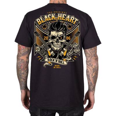 Black heart мъжка тениска с щампа BLACK HEART - RUMBLER - Black - 21780
