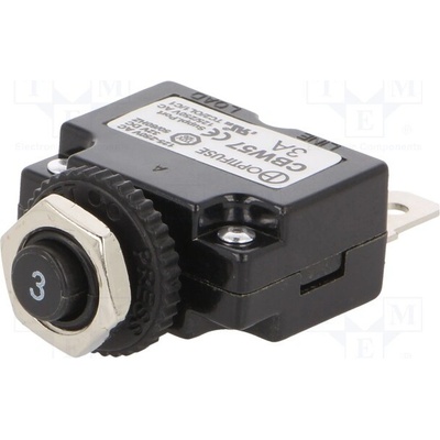 OPTIFUSE CBW57-PS-3A-1X Pojistka: tepelná; 3A; Imax: 1kA; 125V,250V; 32VDC,50VDC