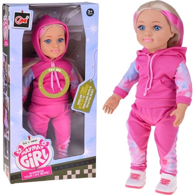 JOKO Sportovní 48 cm v růžové teplákové soupravě