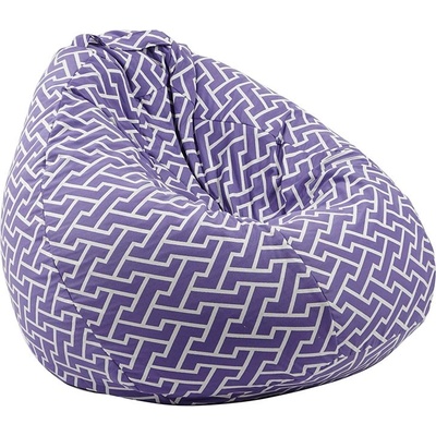 PUFRELAX Пуф круша 520л. , Nirvana Gigant, Zippity Purple, Перящ се калъф, Пълнеж от Полистиролни перли, Гама Premium (PUF-G-NGG-PT-ZIP)