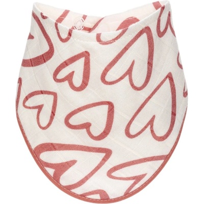 T-Tomi BIO Bamboo Bibs Pink Hearts лигавник 27 x 42 cm