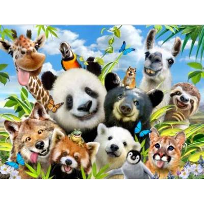 Educa - Puzzle Llama drama Selfie - 1 000 piese