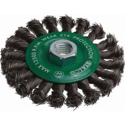 Stalco Drátěný kartáč kotoučový Ø100 mm, závit M14 1/60 - S-34840