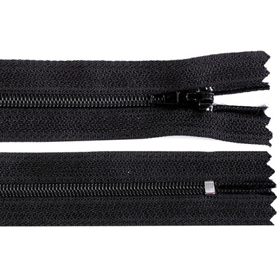 Spirálový zip No 3 délka 18 cm autolock, malé, 332 černá