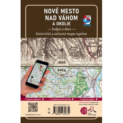 VKÚ Harmanec Porovnávacia mapa Nové mesto nad Váhom a okolie kedysi a dnes