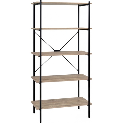 IdeaNabytek Knihovna 5 polic LOFT dub