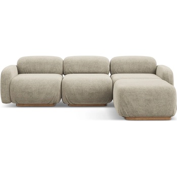 makamii Бежов модулен ъглов диван от букле Ailani - Makamii (AILANI_COR_7_W1_C3)