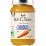 Simple Comme Био зеленчуково пюре Simple Comme Лека нощ - С моркови и булгур, 6 м+, 190 g (3288131900612) - ozone