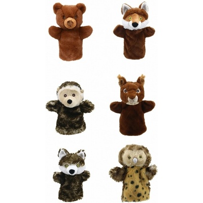 The Puppet Company sada maňásků na ruku Lesní zvířata 27 cm 6 ks