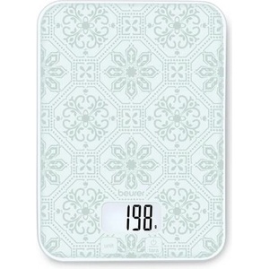 Beurer KS 19 Vintage кухненска везна 5 kg / 1 g, стъклена платформа, тъч бутони, тара, автоизключване, ултра тънка 16 mm (10682_BEU)