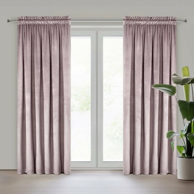 Design 91 ZATEMŇOVACÍ ZÁVĚS NA PÁSCE ROSA 135X300 CM PUDROVÁ
