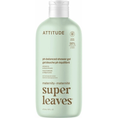 Attitude Super Leaves přírodní tělové mýdlo Blooming Belly nejen pro těhotné s arganem 473 ml